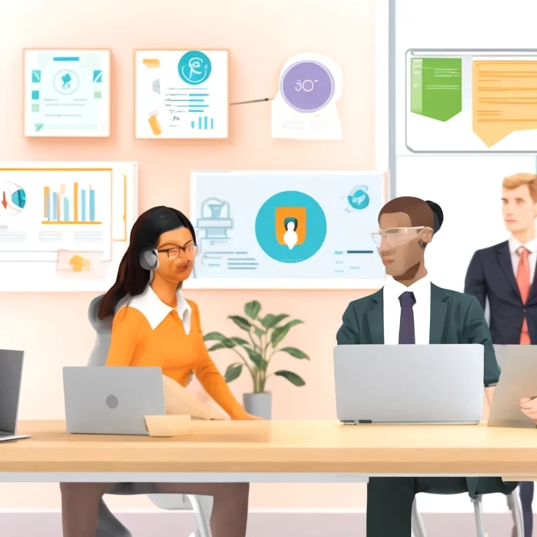 データ保護トレーニングを受けるビジネスマンの写真